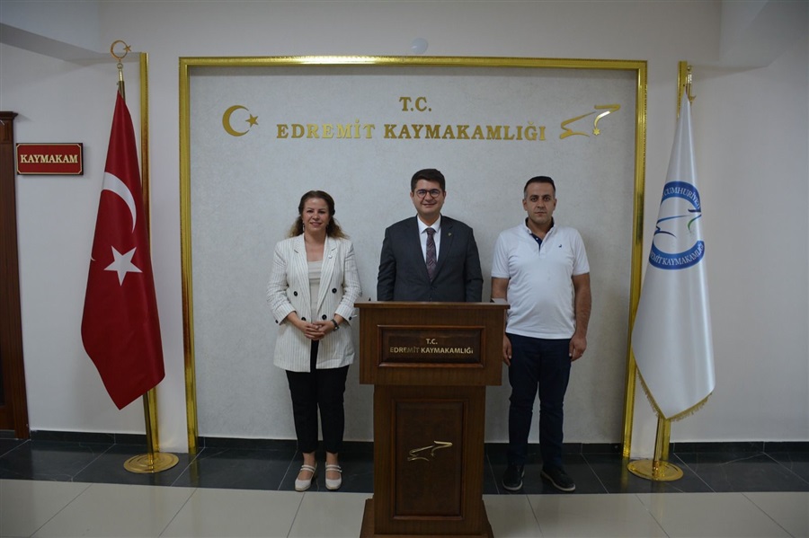 EDREMİT KAYMAKAMI SAYIN ÖMER AHMET ÖZDEMİR ZİYARET EDİLDİ.